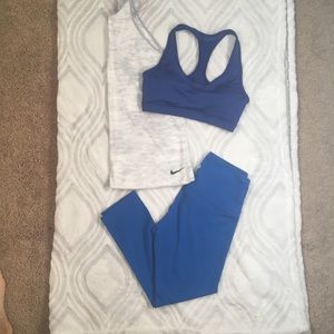 Cool Blues Yoga Outfit